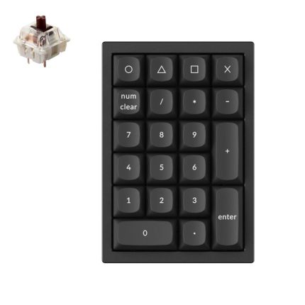 KEYCHRON Q0 FULLY ASSEMBLED GATERON G PRO CARBON BLACK NUMBER PAD