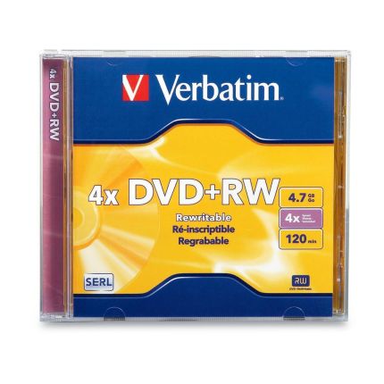 VERBATIM 4X DVD+RW 4.7GB/120MIN #43229 (1pc)