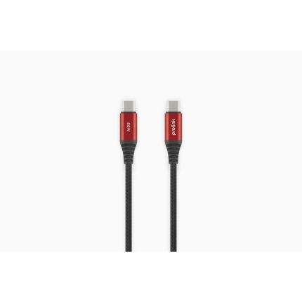 PROLINK 1M 60W USB-C TO USB-C CHARGING CABLE 480MBPS (RED) GCC-60-01/1M/RED