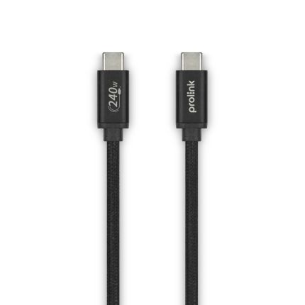 PROLINK 2M 240W USB-C TO USB-C E-MARK CABLE 480Mbps (GCC-240-02/2M/BLK)