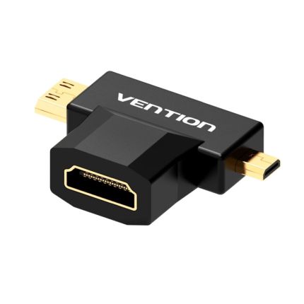 VENTION MINI HDMI+MICRO HDMI TO HDMI FEMALE ADAPTER ( #AGDB0 )