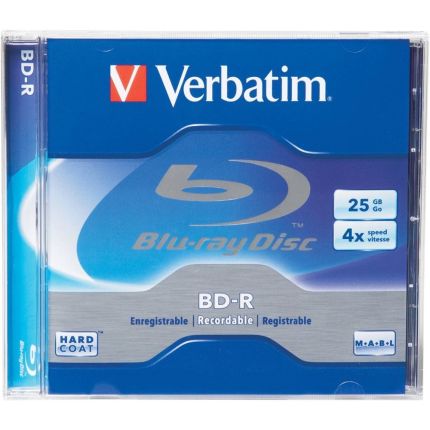 VERBATIM BDR BLU-RAY 25GB 4X #96434 (1pc)