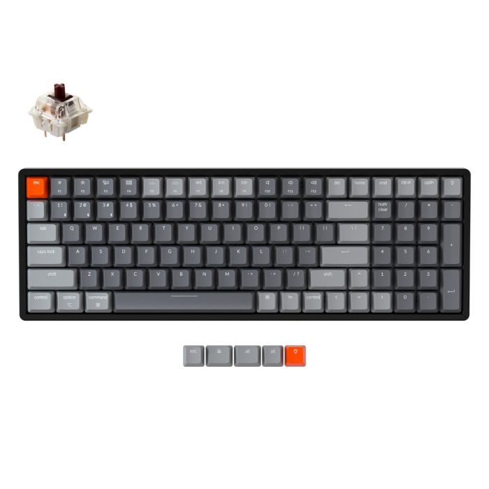 KEYCHRON K4 100K ALUMINIUM FRAME GATERON SMK RGB- BROWN (K4C3)