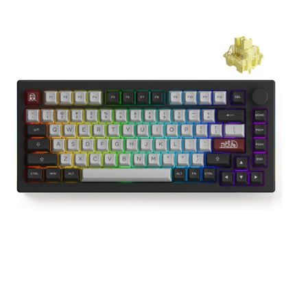 AKKO 5075B PLUS DRACULA CASTLE - HOT SWAPPABLE CREAM YELLOW PRO KEYBOARD