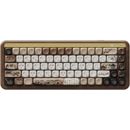 AKKO MU01 MOUNTAIN SECLUSION (WALNUT WOODEN CASE) - HOT SWAPPABLE BOTANY KEYBOARD