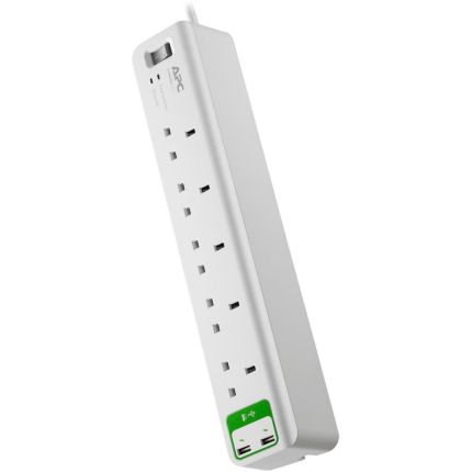 APC 5 OUTLET 2.4A 2-PORT USB SURGE PROTECTOR PM5U-UK