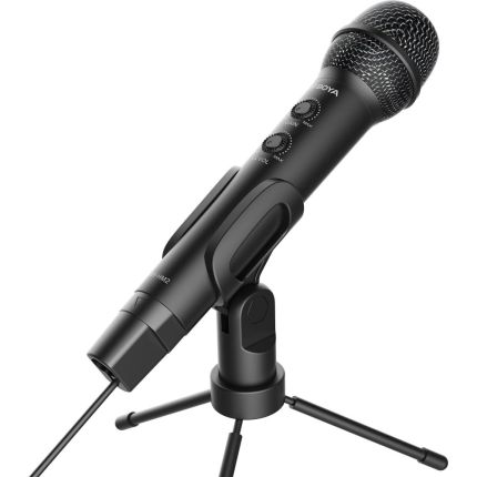 BOYA HANDELD MICROPHONE (USB TYPEC, USB-A, LIGHTNING AUDIO CABLES ALL INCLUDED) (BY-HM2)