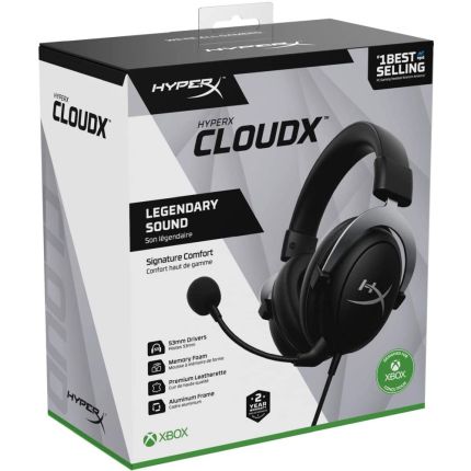 HYPERX CLOUDX GAMING HEADSET SILVER HEADSET (HHSC2-CG-SL/G) (4P5H8AA)