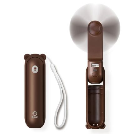 JISULIFE F8 2000mAh HANDHELD FAN LIFE8 BROWN