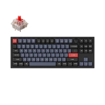 KEYCHRON Q3 FULLY ASSEMBLED SWAPPABLE RGB BACKLIGHT RED SWITCH KNOB VERSION- BLACK (Q3M1)