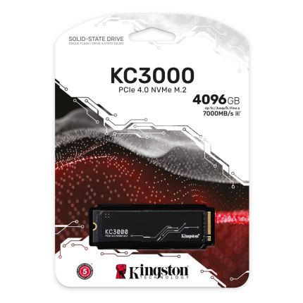 KINGSTON 4096GB M.2 SSD PCIE 4.0 NVME KC3000 (SKC3000D/4096G)