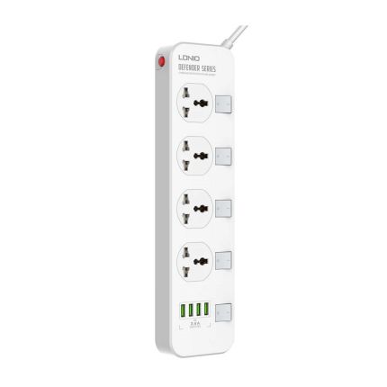 LDNIO 4 UNI OUTLETS POWER STRIP (SC4408)