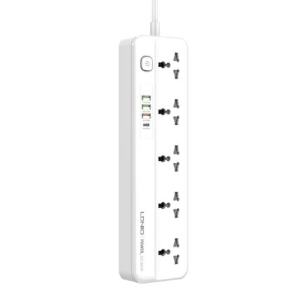 LDNIO 5 UNI OUTLETS MULTI FUNCTION POWER STRIP - 1 PD + QC + 2 USB-A PORT(SC5415)