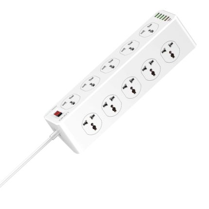 LDNIO 10 UNI OUTLETS POWER STRIP - 1 PD+QC+ 4 USB-A PORT (SC10610)