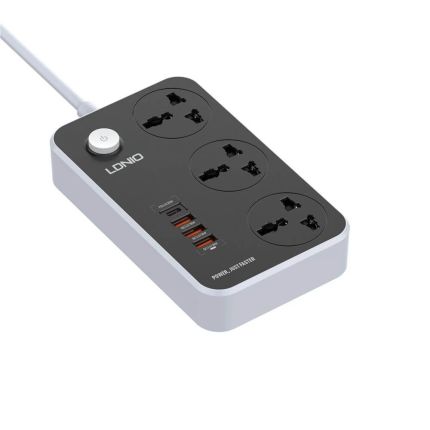 LDNIO 3 UNI OUTLETS POWER STRIP - 1 PD + 3 QC (SC3412)