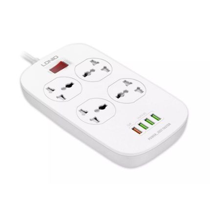 LDNIO 4 UNI OUTLETS POWER STRIP - 1 QC + 3 USB-A (SC4407)