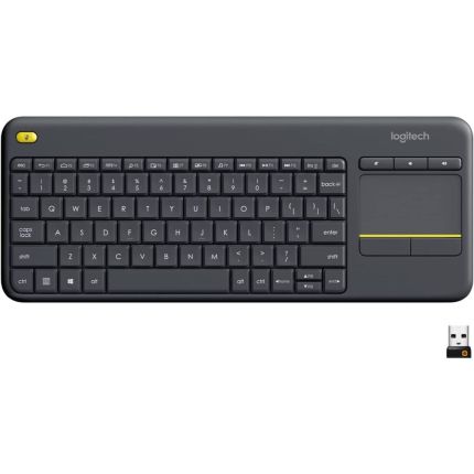 LOGITECH K400 PLUS WIRELESS TOUCH KEYBOARD WITH TOUCH PAD-BLACK