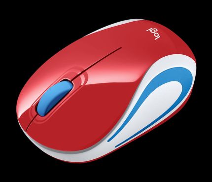 LOGITECH M187 WIRELESS MINI MOUSE - BRIGHT RED