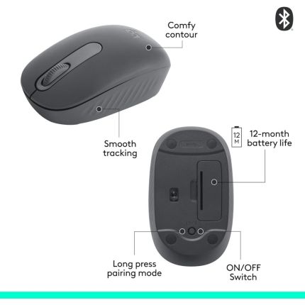 LOGITECH M196 BLUETOOTH MOUSE - GRAPHITE