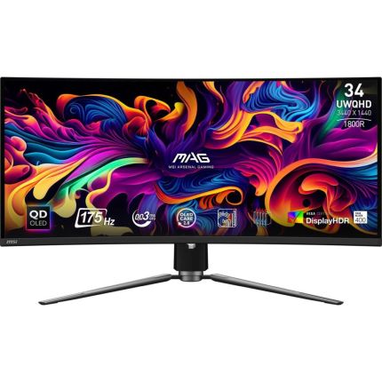 MSI 34&quot; MAG 341CQP QD-OLED 3K 175hz 0.05ms QD-OLED CURVED GAMING MONITOR