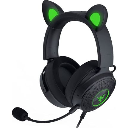 RAZER KRAKEN KITTY V2 PRO - WIRED HEADSET WITH INTERCHANGEABLE EARS  (RGB) - BLACK - FRML PACKAGING