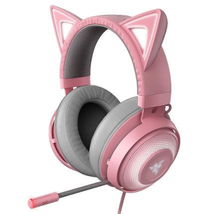 RAZER KRAKEN KITTY V2 - USB HEADSET WITH RGB KITTY EARS - QUARTZ EDITION - FRML PACKAGING (RZ04-04730200-R3M1)