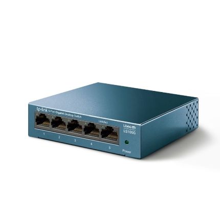 TPLINK LS105G 5-PORT GIGABIT DESKTOP SWITCH (STEEL CASE)