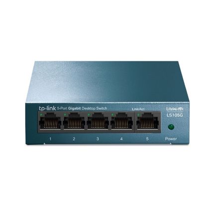 TPLINK LS105G 5-PORT GIGABIT DESKTOP SWITCH (STEEL CASE)