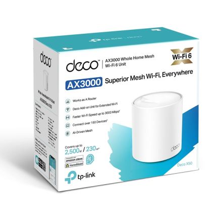 TPLINK DECO X50 (1-PACK) AX3000 WHOLE HOME MESH WIFI 6