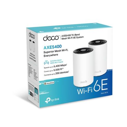 TPLINK DECO XE75 (2-PACK) AXE5400 TRI-BAND MESH WIFI 6E SYSTEM