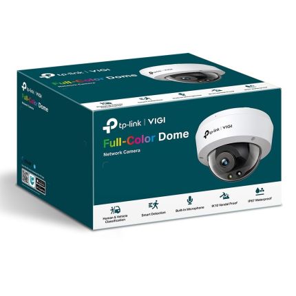 TPLINK VIGI C240 4MP FULL-COLOR DOME NETWORK CAMERA 2.8MM LENS | POE/12V | IP67 & IK10 | INDOOR & OUTDOOR USE