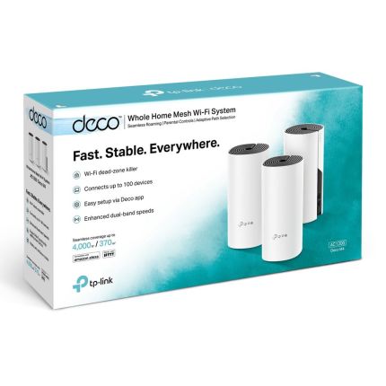 TPLINK DECO M4 (3-PACK) AC1200 WHOLE HOME MESH WIFI SYSTEM