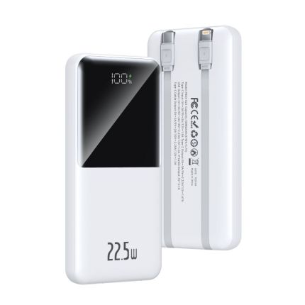 TRUSMI 10,000mAH 22.5W DIGITAL POWER BANK (PB03-022) - WHITE