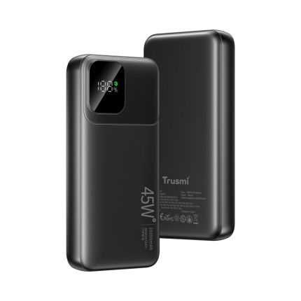 TRUSMI 20,000mAH 45W DIGITAL DISPLAY QUICK CHARGE POWER BANK (PB14-011) - BLACK