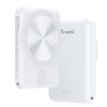 TRUSMI 5,000mAH 20W MAGNETIC WIRELESS (15W) POWER BANK (PB08-012) - WHITE