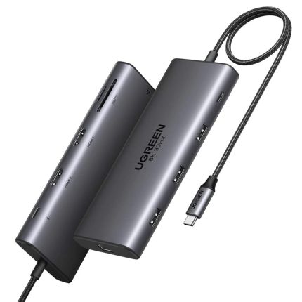 UGREEN REVODOK PRO 210 10-IN-1 USB-C HUB (DUAL HDMI 4K@60HZ, 100 PD) #15534