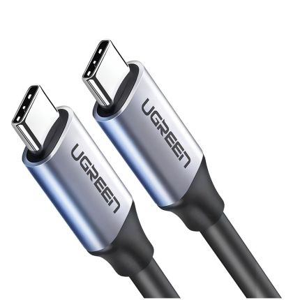 UGREEN 1.5M USB 3.1 TYPE C MALE TO MALE CABLE NICKEL PLATING ALUMINUM SHEEL - GRAY #50751