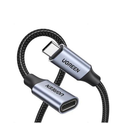 UGREEN 1M 10GPS USB-C 3.1 GEN 2 MALE TO FEMALE EXTENSION DATA CABLE - GREY #30205