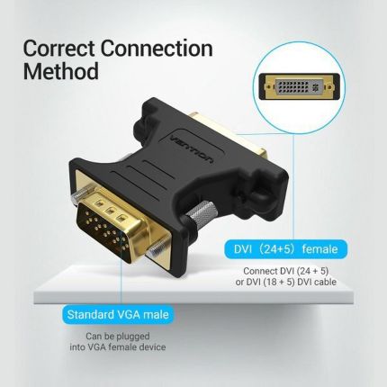 VENTION DVI FEMALE TO VGA MALE ADAPTER ( #DV350VG )