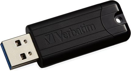 VERBATIM 64GB STORE N GO PINSTRIPE USB 3.0 DRIVE (BLACK) #49318 /#49065