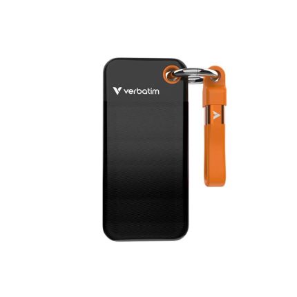 VERBATIM 1TB POCKET SSD USB 3.2 GEN 2 -BLACK/ORANGE #32193